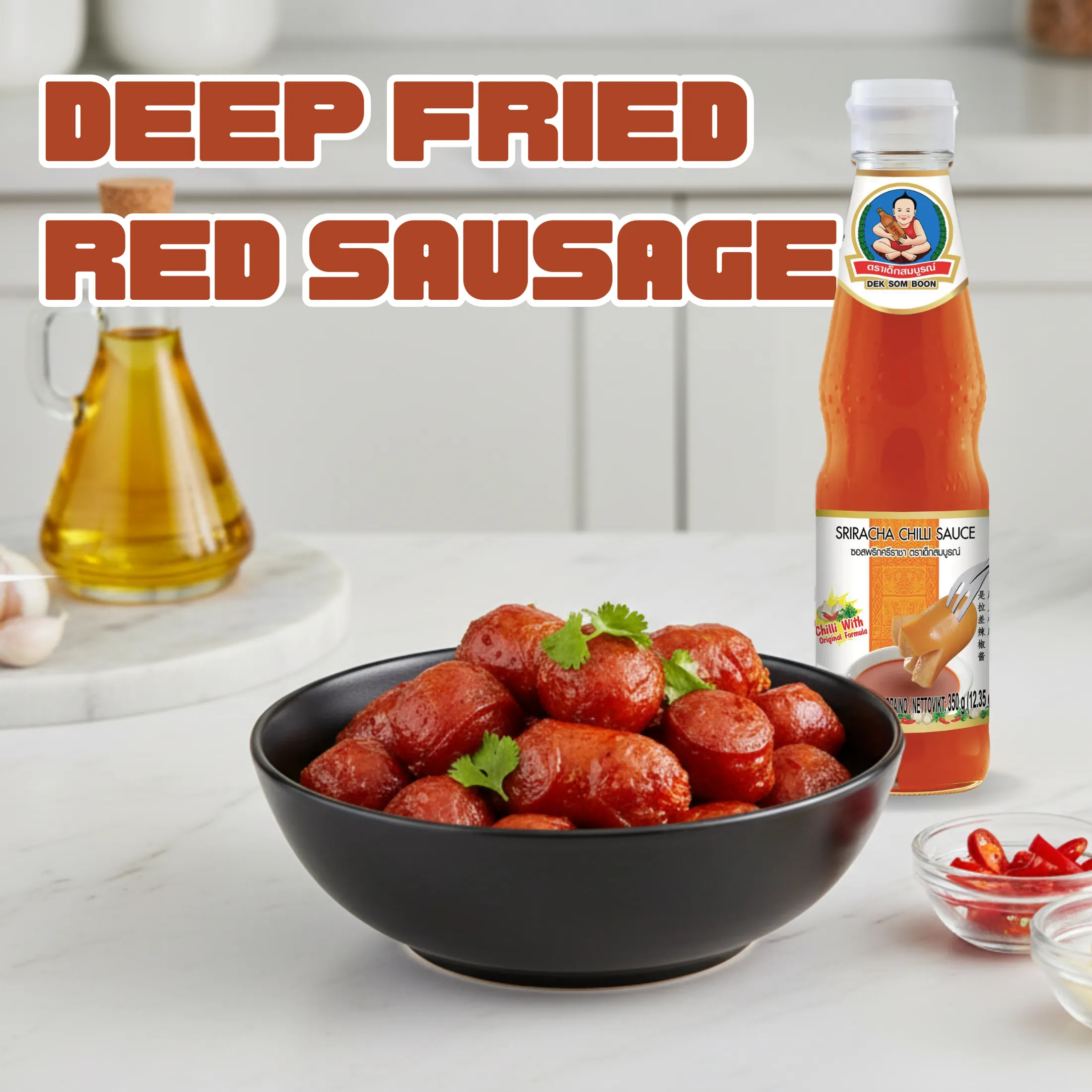 Thai Deep Fried Red Sausage